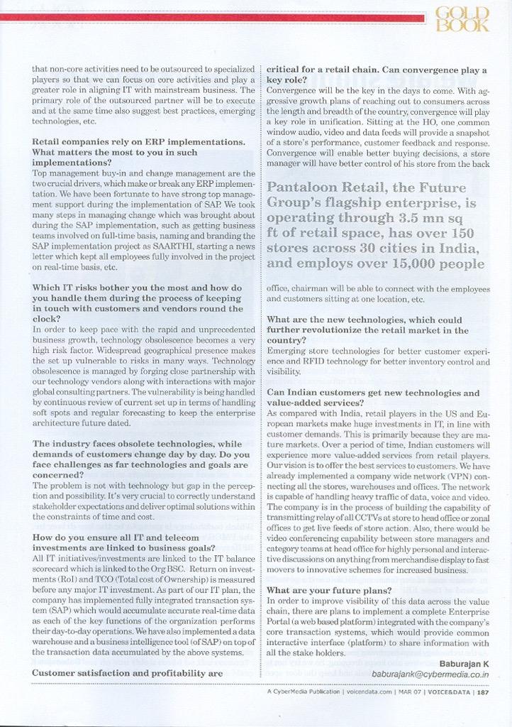 Future Group IT Transformation